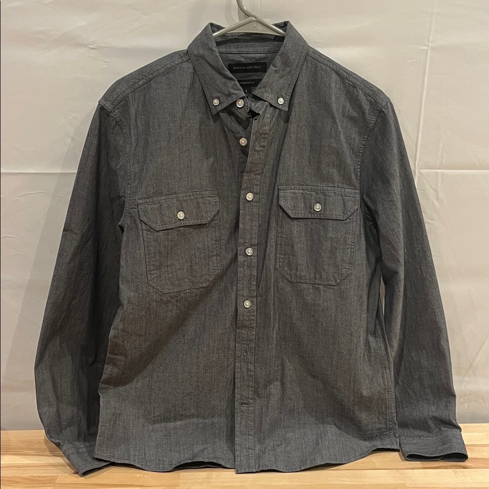 Banana Republic Charcoal Button-Down Shirt